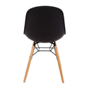Bolero Arlo PP Moulded Side Chair Charcoal with Spindle Legs (Pack of 2)
