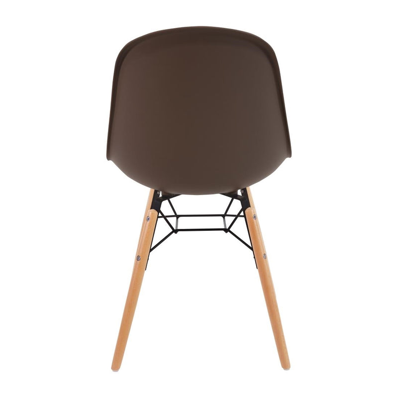 Bolero Arlo Side Chair Coffee (Pack 2)