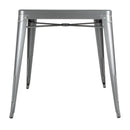 Bolero Bistro Square Steel Table Gun Metal 668mm