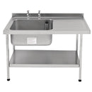 KWC DVS Self Assembly Stainless Steel Sink Right Hand Drainer 1500x650mm