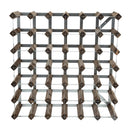 Weinregal aus dunklem Holz für 42 Flaschen