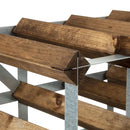 Weinregal aus dunklem Holz für 42 Flaschen