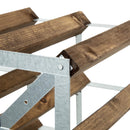 Weinregal aus dunklem Holz für 42 Flaschen