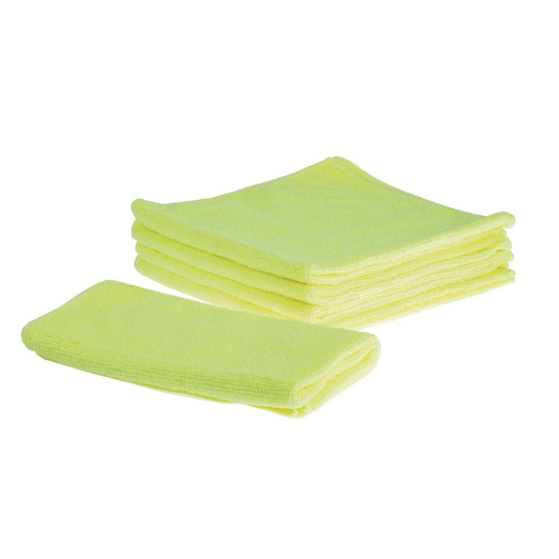 Jantex Microfibre Cloths Yellow (Pack of 5)