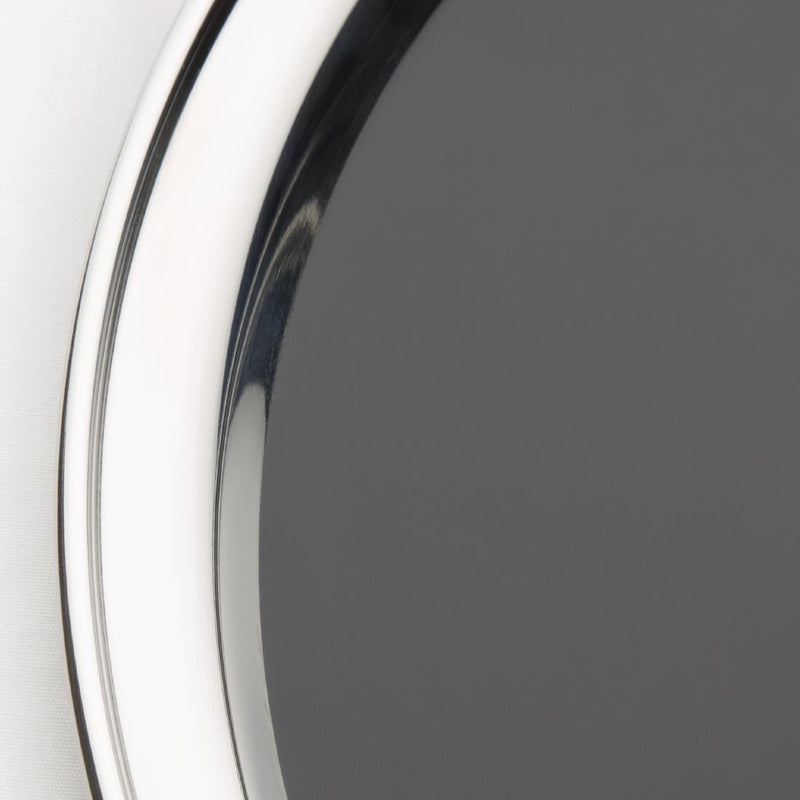 Olympia Rundes, rutschfestes Bartablett aus Edelstahl, 305 mm