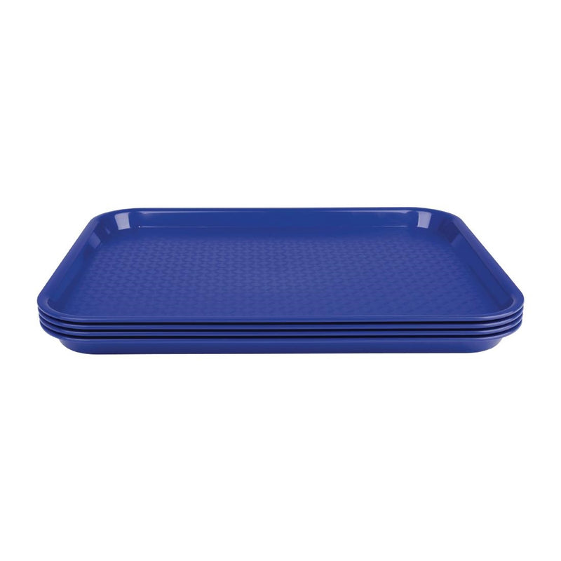 Olympia Kristallon Fast-Food-Tablett aus Polypropylen, blau, klein, 345 mm