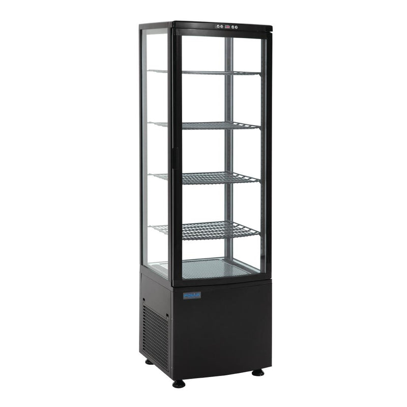 Polar C-Serie Kühlschrank mit gebogener Tür, 235 l, Schwarz