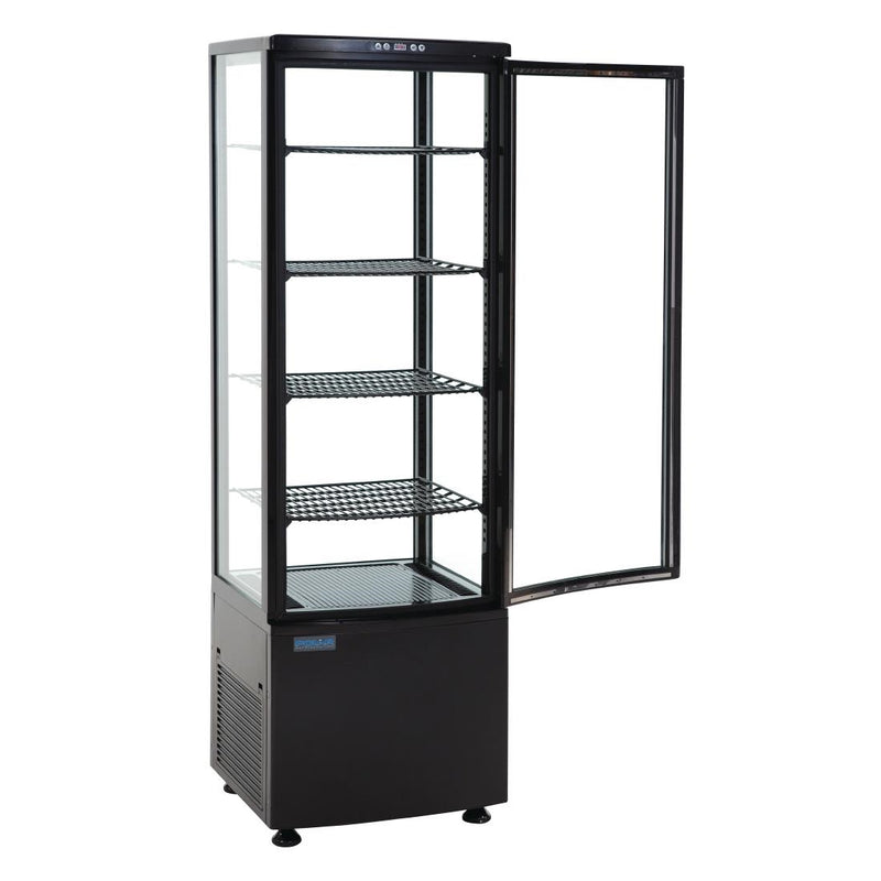 Polar C-Serie Kühlschrank mit gebogener Tür, 235 l, Schwarz