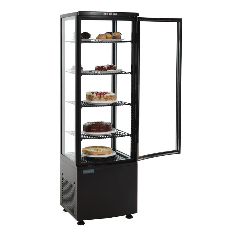 Polar C-Serie Kühlschrank mit gebogener Tür, 235 l, Schwarz