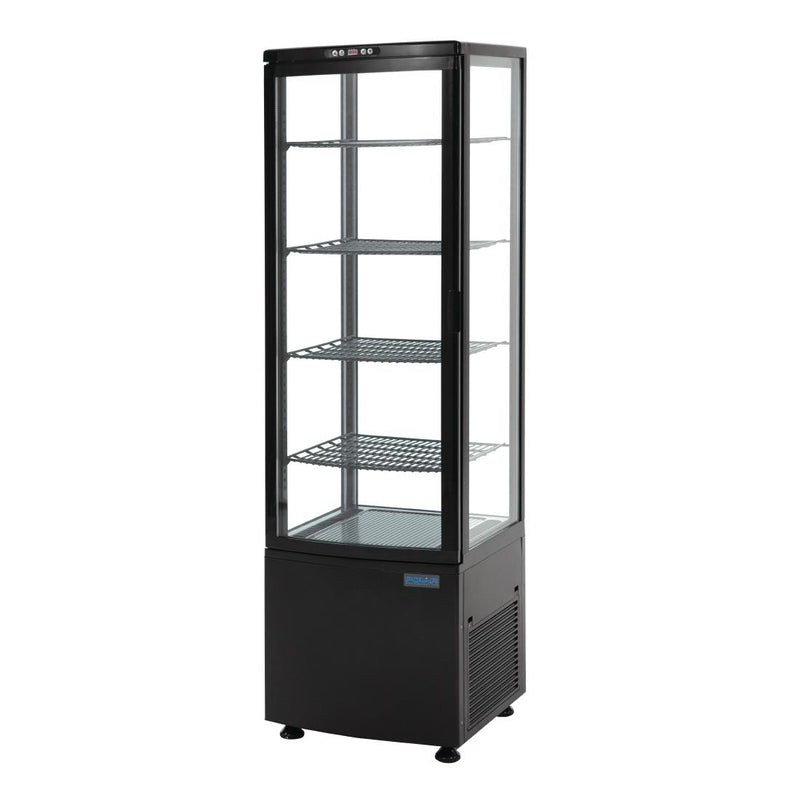 Polar C-Serie Kühlschrank mit gebogener Tür, 235 l, Schwarz