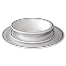 Olympia Kristallon Black Band Melamine Dinner Plates 230mm (Pack of 12)