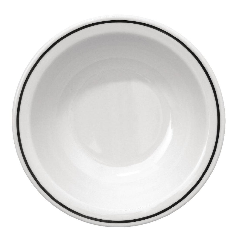 Olympia Kristallon Black Band Melamine Bowls 150mm (Pack of 12)