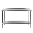 Holmes Stainless Steel Wall Table with Upstand 1200mm