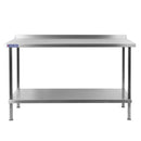 Holmes Stainless Steel Wall Table with Upstand 1800mm