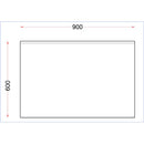 Holmes Stainless Steel Wall Table with Upstand 900mm