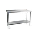 Holmes Stainless Steel Wall Table with Upstand 600mm