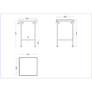Holmes Edelstahl-Mitteltisch 600 mm
