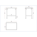 Holmes Edelstahl-Mitteltisch 900 mm