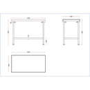 Holmes Stainless Steel Centre Table 1200mm