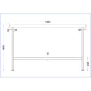 Holmes Edelstahl-Mitteltisch 1500 mm