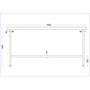 Holmes Stainless Steel Centre Table 1800mm