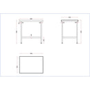 Holmes Edelstahl-Mitteltisch 900 mm