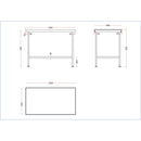 Holmes Edelstahl-Mitteltisch 1200 mm
