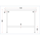 Holmes Edelstahl-Mitteltisch 1200 mm