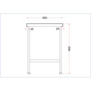Holmes Edelstahl-Mitteltisch 1500 mm