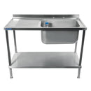 Holmes Fully Assembled Stainless Steel Sink Left Hand Drainer 1200mm