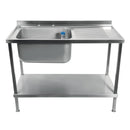 Holmes Fully Assembled Stainless Steel Sink Right Hand Drainer 1200mm