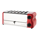 Rowlett Esprit 6 Slot Toaster Traffic Red w/2x Additional Elements & Sandwich Cage