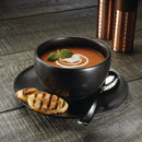 Olympia Fusion Round Black Coupe Plates 203mm (Pack of 6)