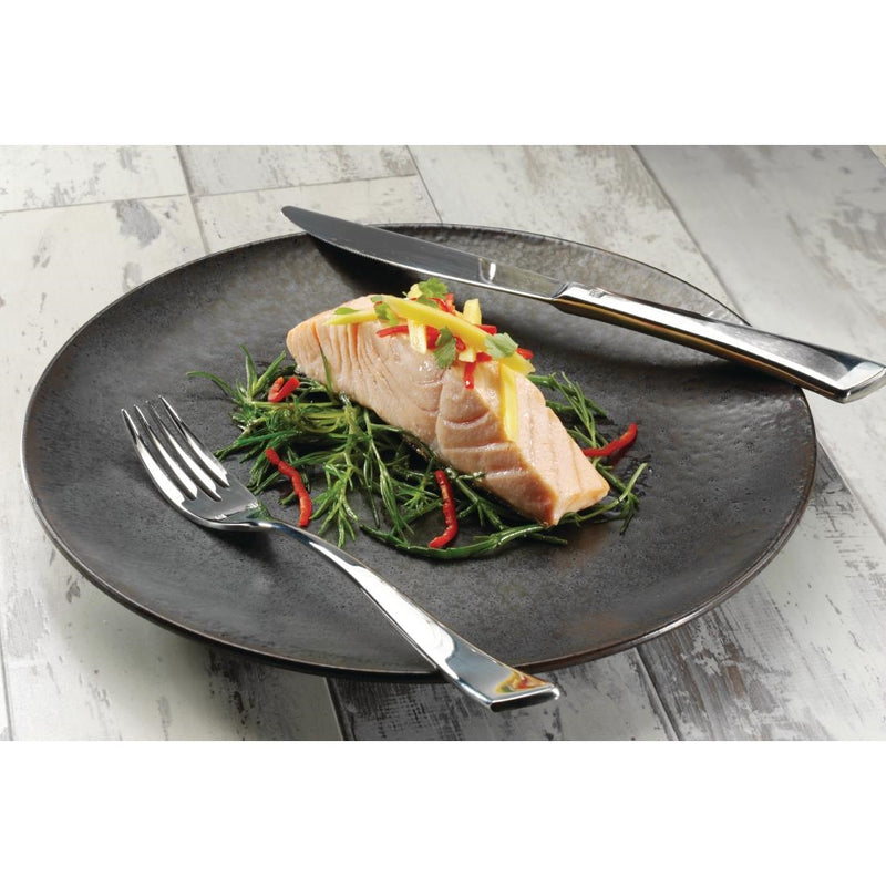 Olympia Fusion Round Black Coupe Plate 270mm (Pack of 4)