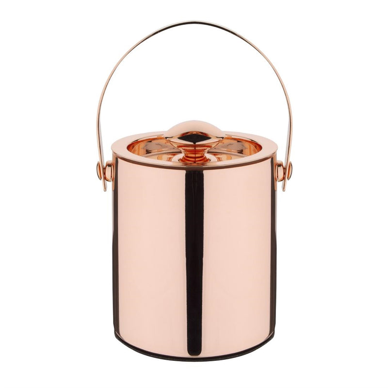 Olympia Double Walled Ice Bucket with Lid 1Ltr Copper