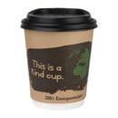 Fiesta Compostable Coffee Cup Lids 225ml / 8oz (Pack of 1000)
