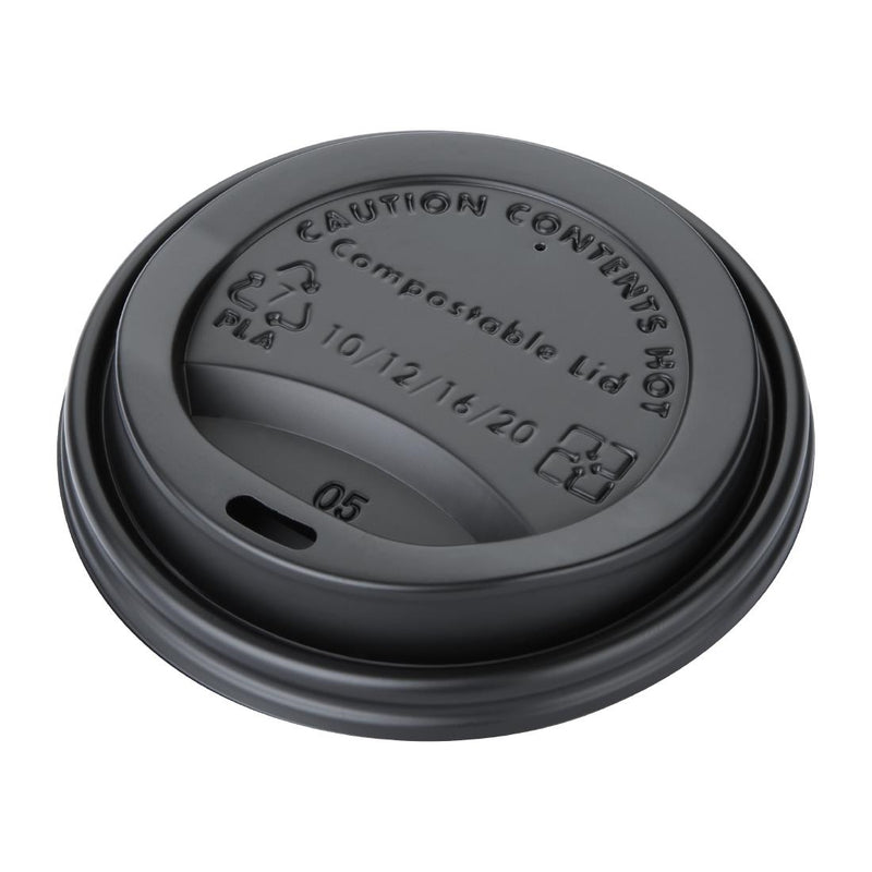 Fiesta Compostable Coffee Cup Lids 340ml / 12oz (Pack of 50)