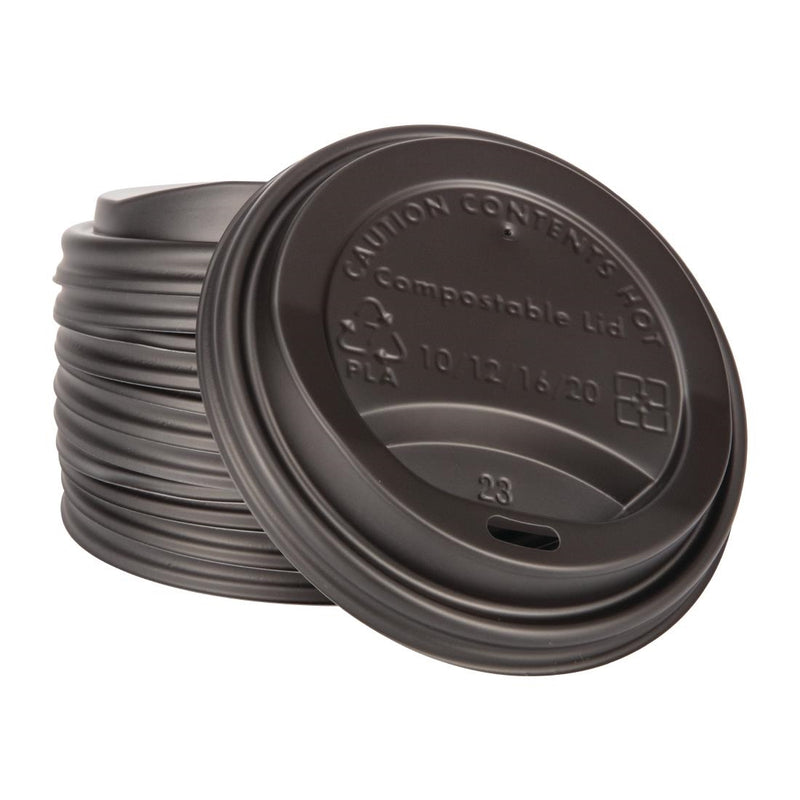 Fiesta Compostable Coffee Cup Lids 340ml / 12oz (Pack of 50)