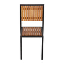 Bolero Steel & Acacia Side Chairs (Pack of 4)