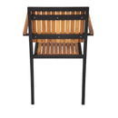 Bolero-Sessel aus Stahl und Akazie (4er-Pack)