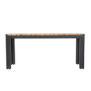 Bolero Rectangular Steel and Acacia Benches 1000mm (Pack of 2)