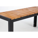 Bolero Rectangular Steel and Acacia Benches 1000mm (Pack of 2)