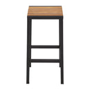 Bolero Barhocker aus schwarzem Stahl und Akazienholz (2er-Pack)