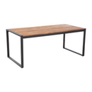 Bolero Acacia Wood and Steel Rectangular Industrial Table 1800mm