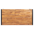 Bolero Acacia Wood and Steel Rectangular Industrial Table 1800mm