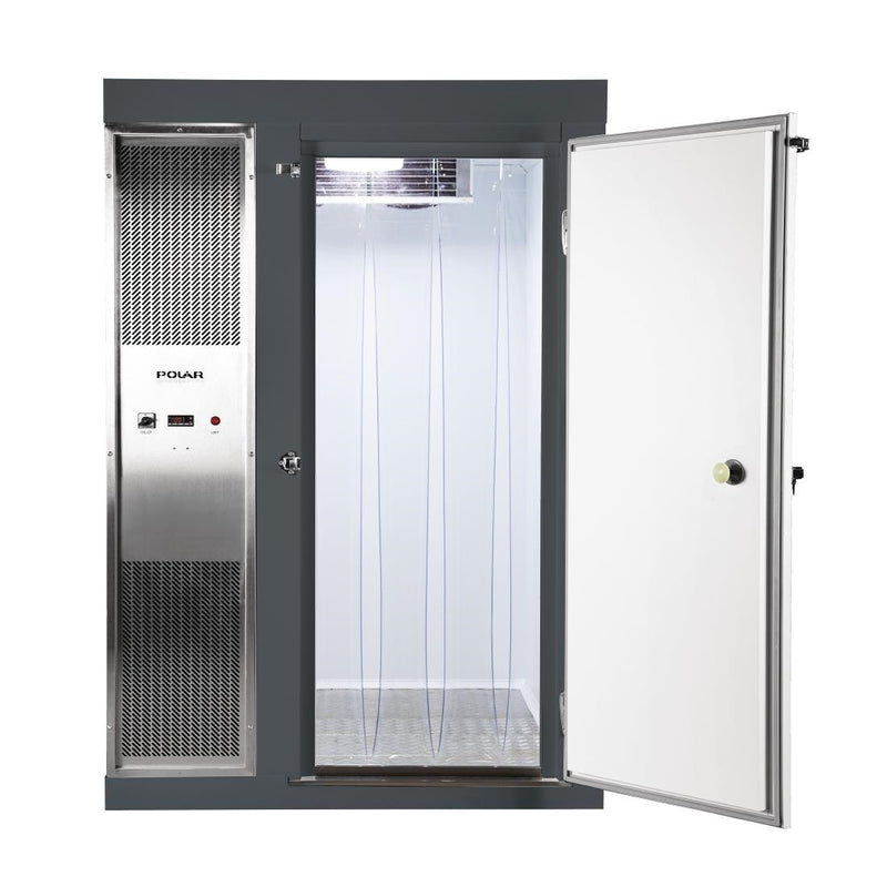 Polar U-Serie 2,1 x 1,8 m integrierter begehbarer Gefrierschrank, Grau