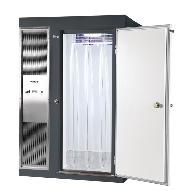 Polar U-Serie 2,1 x 1,8 m integrierter begehbarer Gefrierschrank, Grau