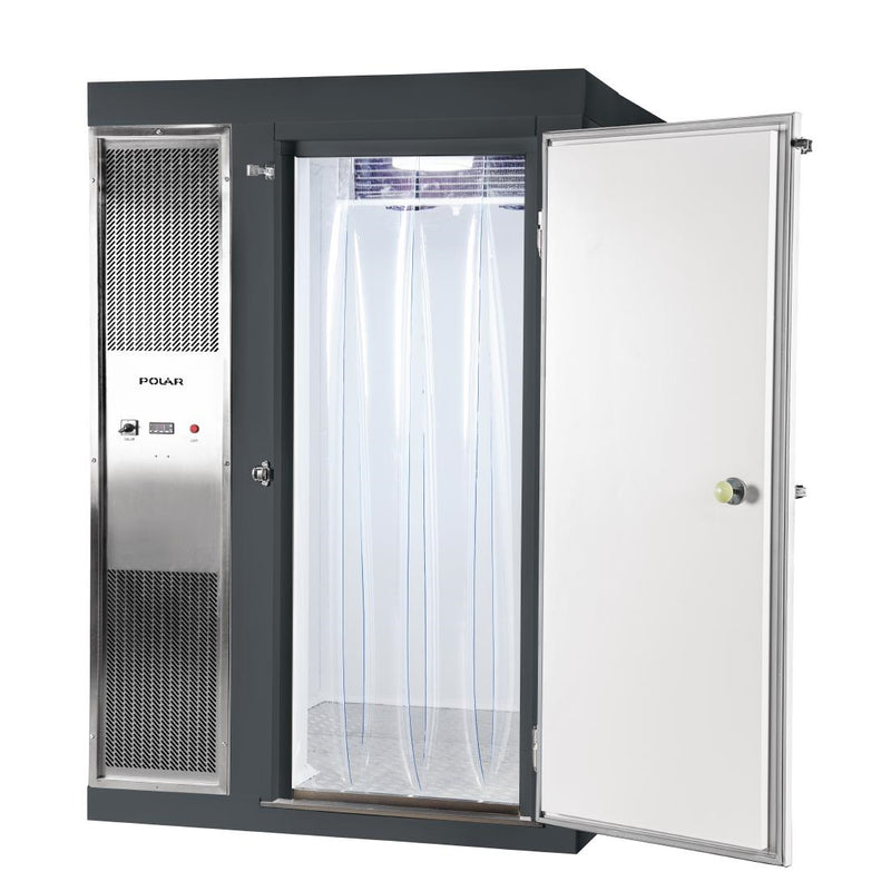 Polar U-Serie 2,1 x 1,5 m integrierter begehbarer Gefrierschrank, Grau