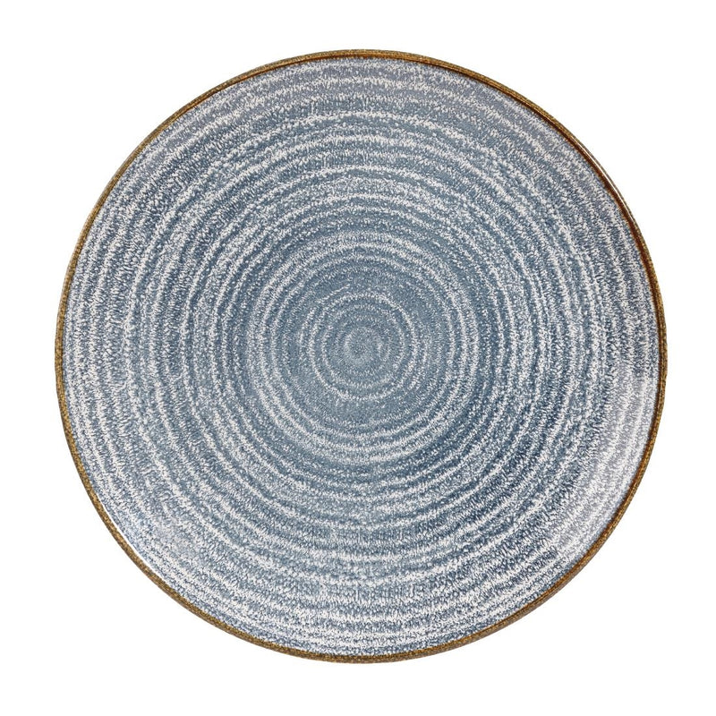 Churchill Studio Prints Homespun Coupe Plates Slate Blue 260mm (Pack of 12)