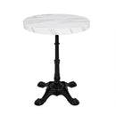 Bolero Pre-drilled Round Table Top Marble Effect 600mm